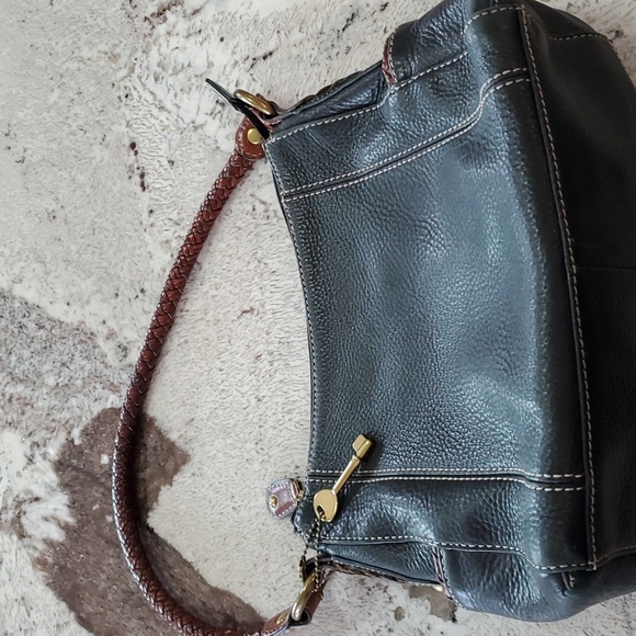 Fossil Leather Handbag With Braided Strap - Picture 8 of 17